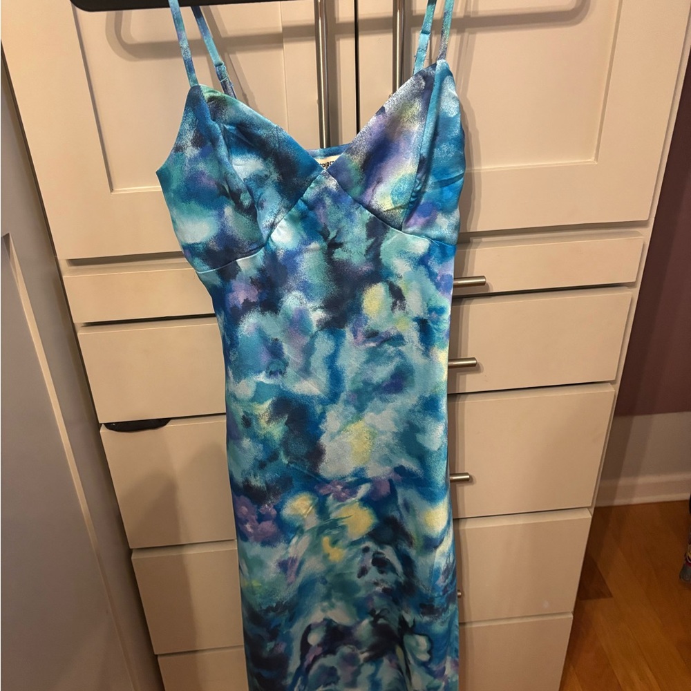Inspired Hearts Vibrant Blue and Purple Dress